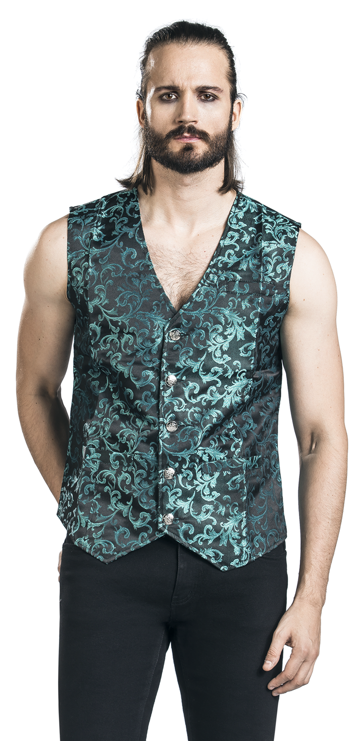Altana Industries Brocade Vest Weste grün