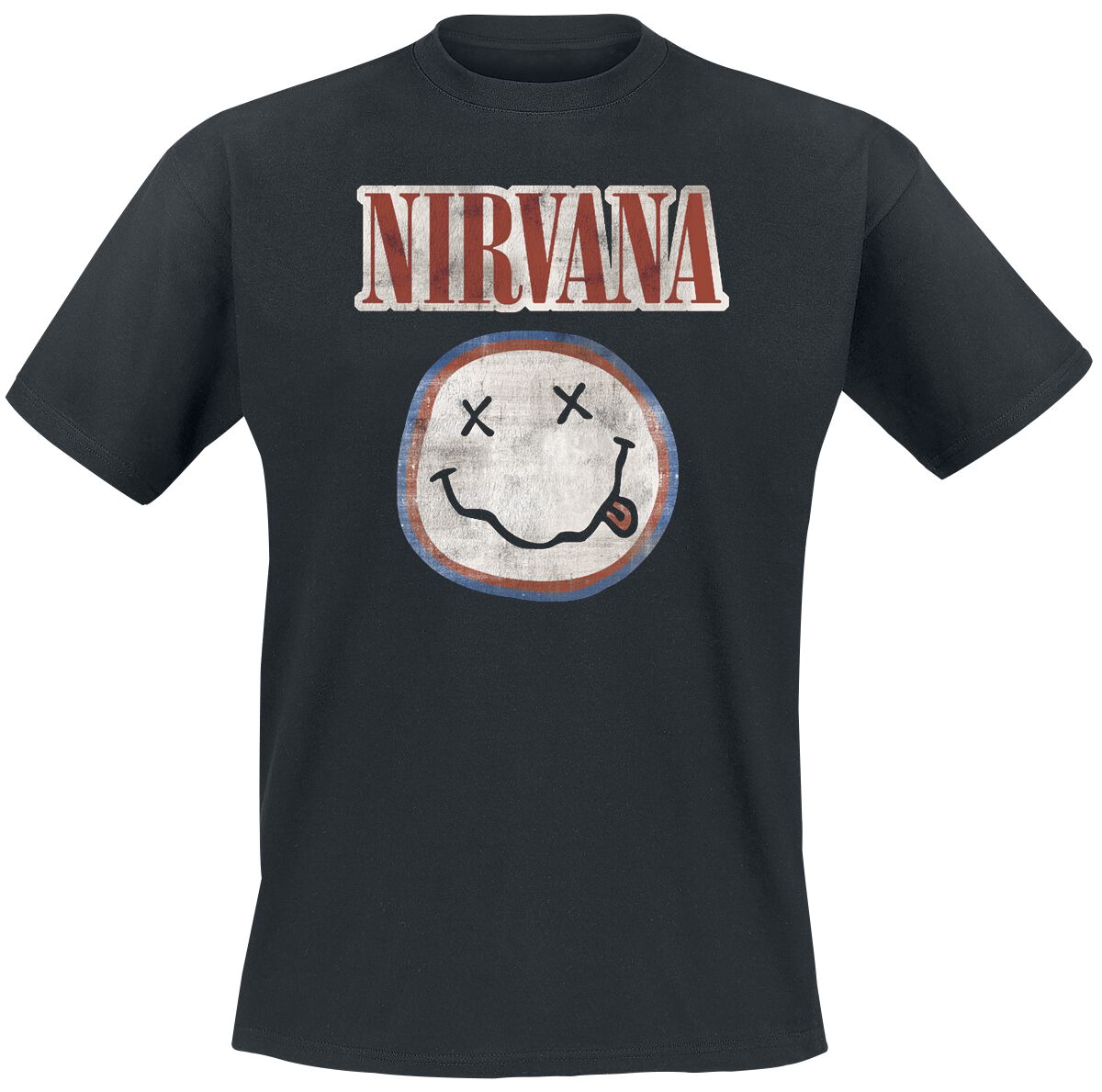 Nirvana T-Shirt - Distressed Logo - S bis XXL - für Männer - Größe XXL - schwarz  - Lizenziertes Merchandise!