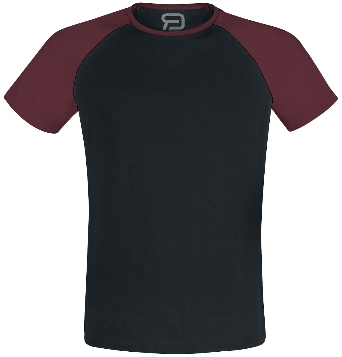 T-Shirt für Männer  schwarz/bordeaux Short Raglan Road von RED by EMP