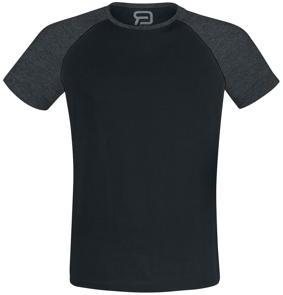 T-Shirt für Männer  schwarz/dunkelgrau Short Raglan Road von RED by EMP