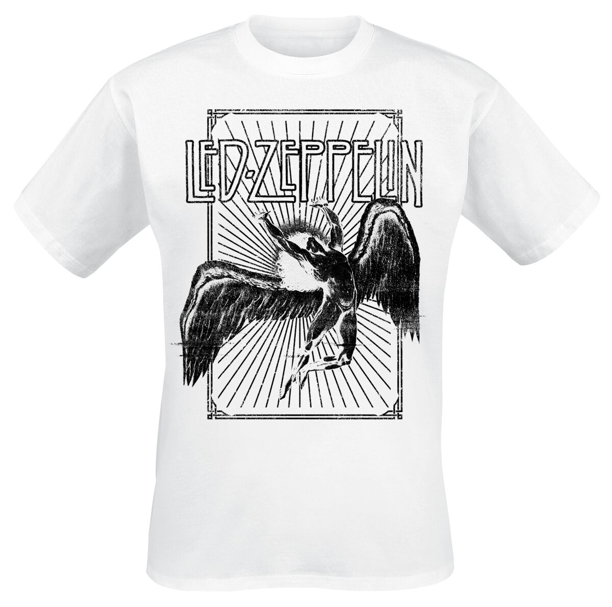 T-Shirt Manches courtes de Led Zeppelin - Icarus Burst - S à XXL - pour Homme - blanc