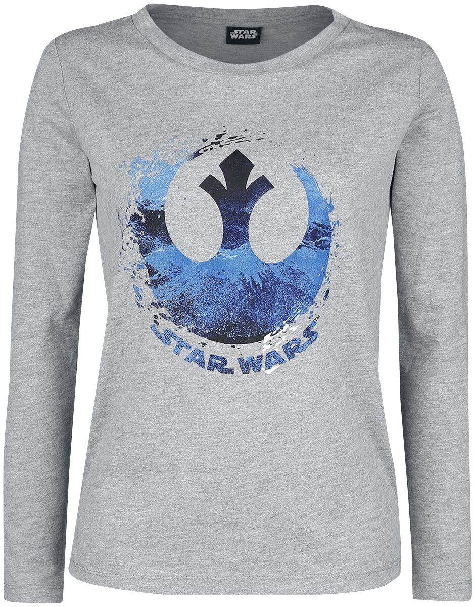 Star Wars Rebel Logo - Splash Long-sleeve Shirt mottled light grey