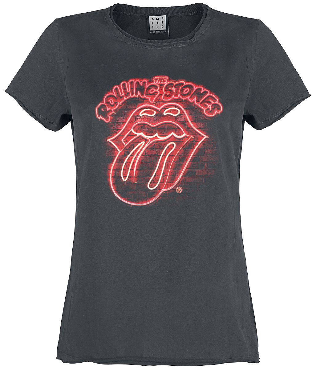 The Rolling Stones Amplified Collection - Neon Light T-Shirt charcoal