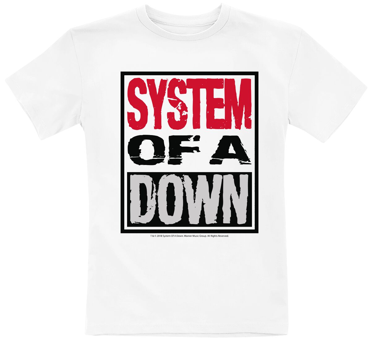 Image of System Of A Down Metal-Kids - Logo Kids Kinder-Shirt weiß