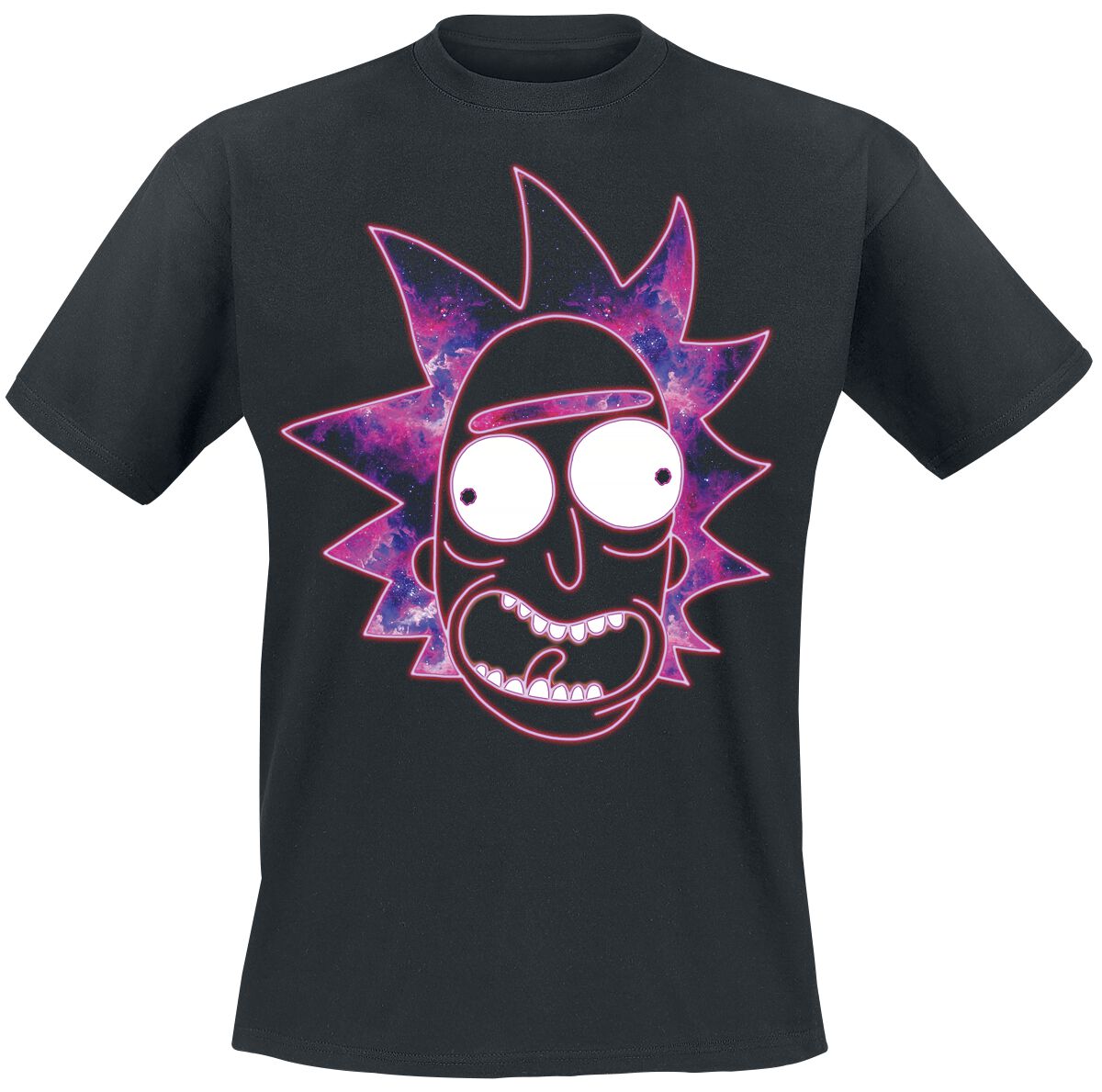Rick And Morty T-Shirt - Neon Rick - S bis XXL - für Männer - Größe XL - schwarz  - Lizenzierter Fanartikel