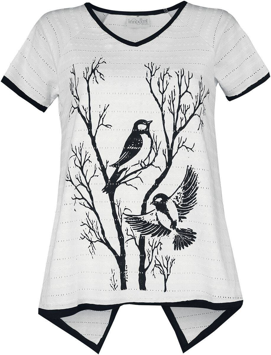 T-Shirt Manches courtes Gothic de Innocent - Samenta Top - S à 4XL - pour Femme - blanc/noir