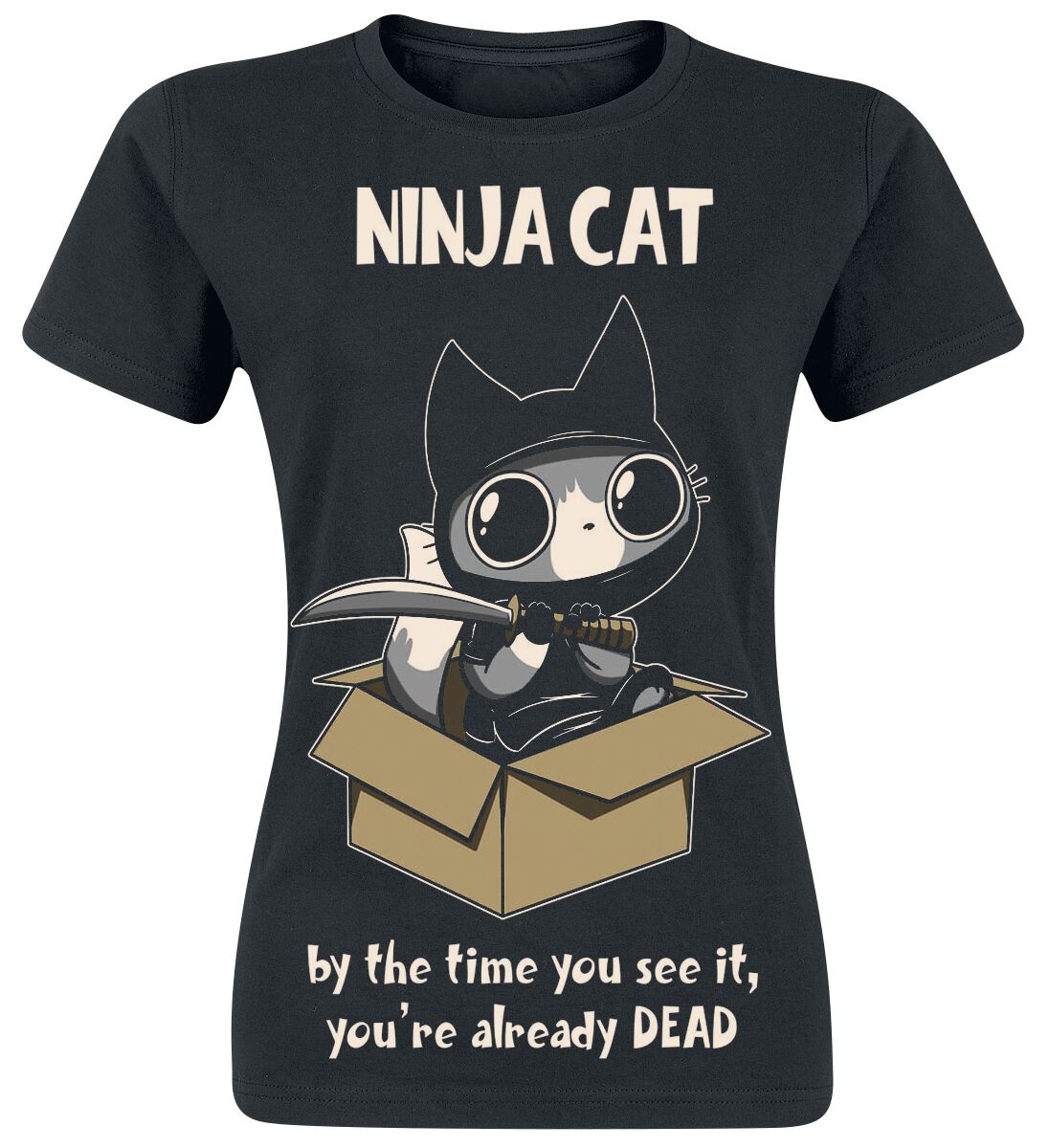 Cupcake Cult Ninja Cat T-Shirt black