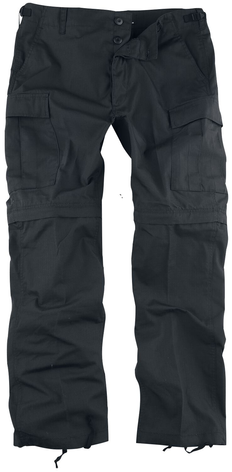 Image of Pantaloni modello cargo di Brandit - Ripstop Slim Fit Combi Trousers - S a XXL - Uomo - nero
