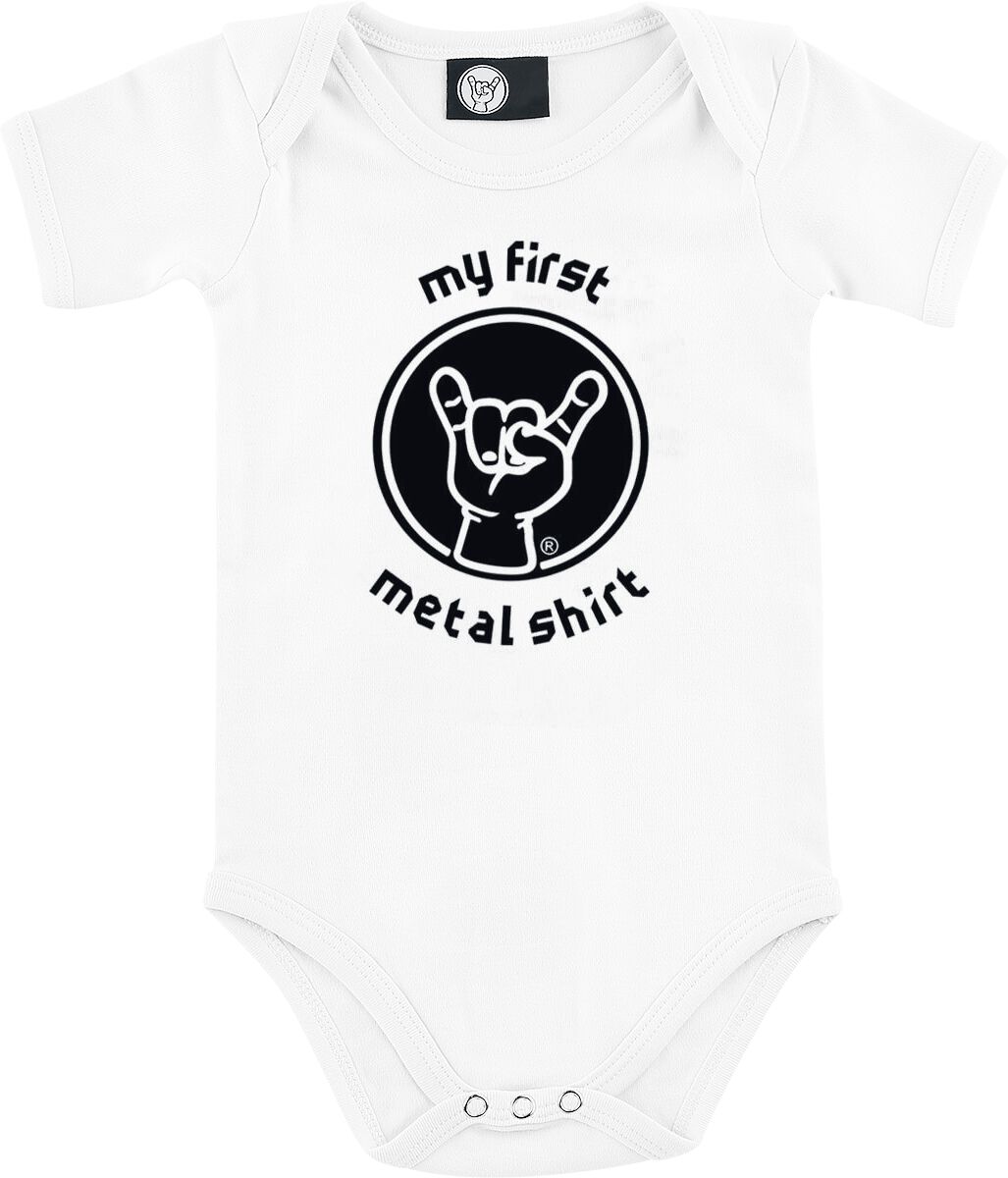 Metal Kids Body für Babys - My First Metal Shirt - für Mädchen & Jungen - weiß