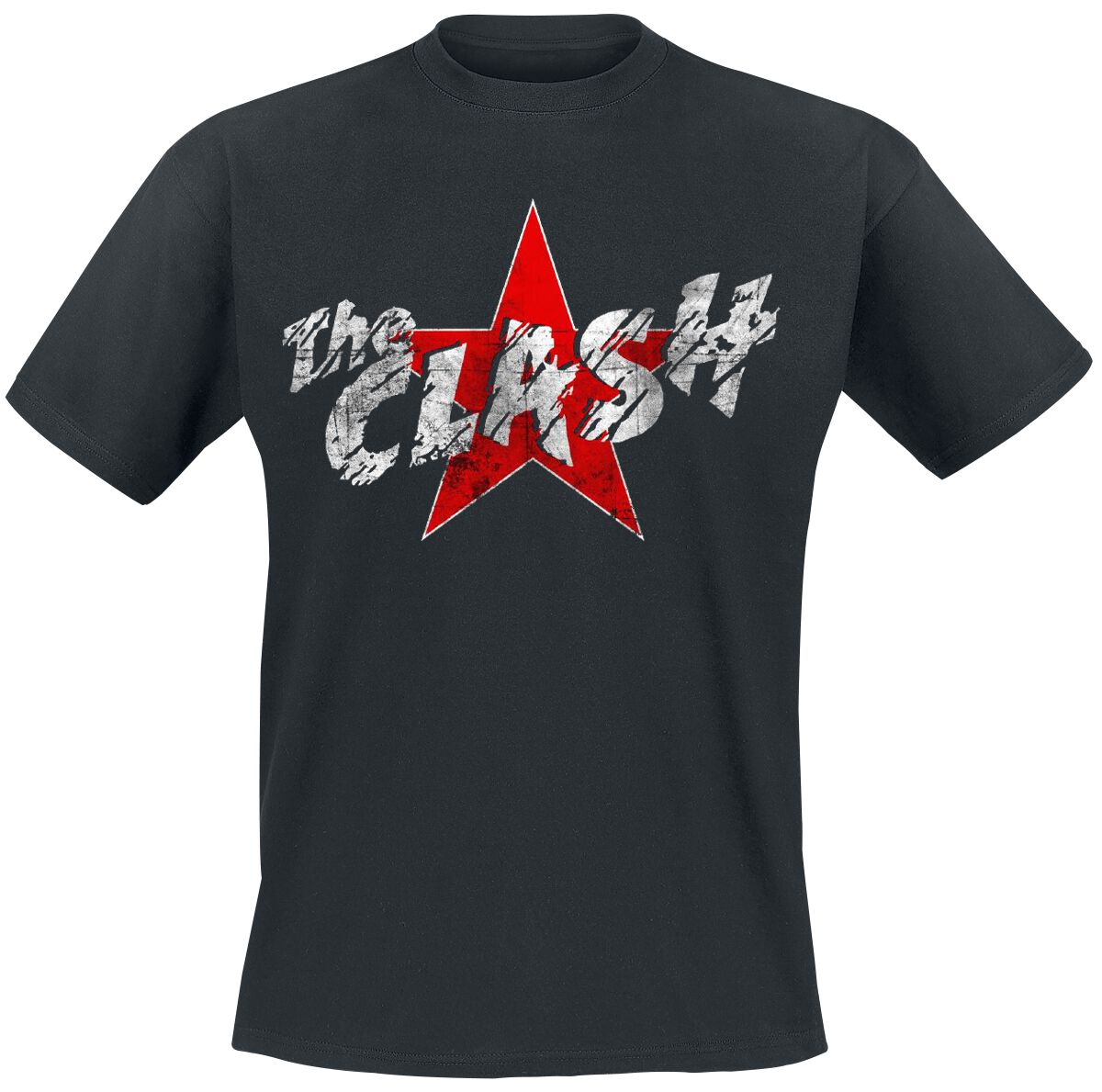 Image of The Clash Star Logo T-Shirt schwarz