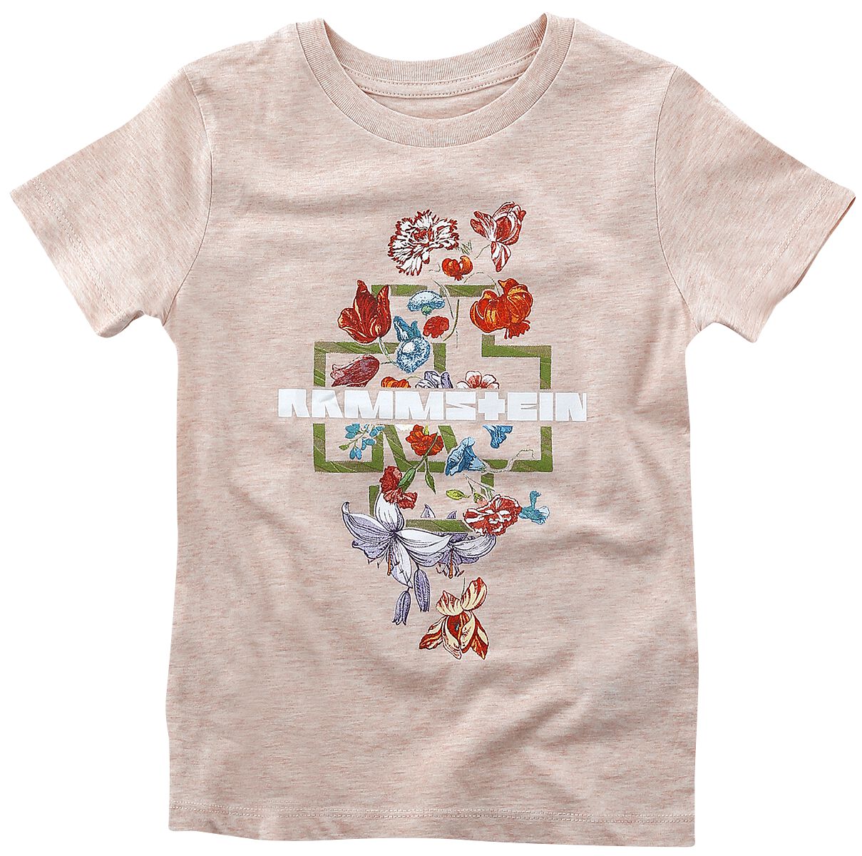 T-shirt de Rammstein - Kids - Blumen - 98/104 à 134/146 - pour filles - rose clair