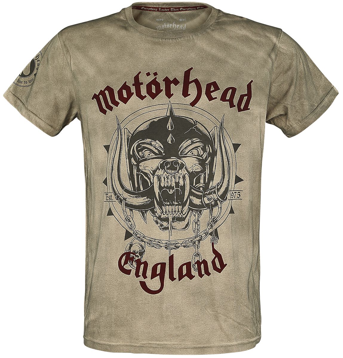 Levně Motörhead EMP Signature Collection Tričko béžová