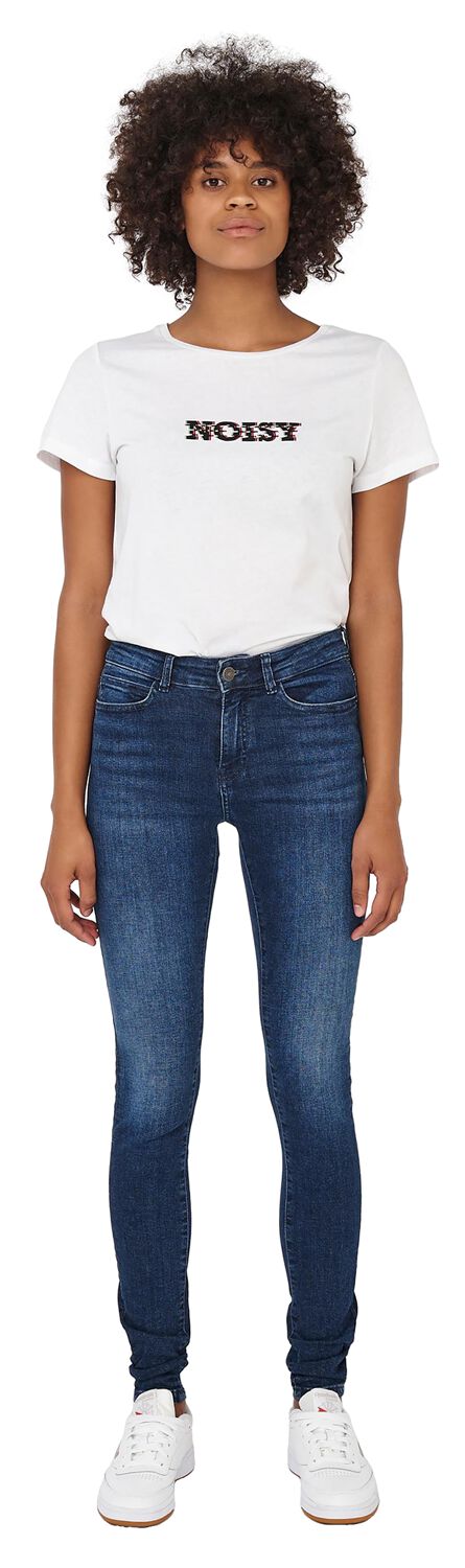 Image of Jeans di Noisy May - Lucy NW Skinny Jeans - W27L32 a W31L32 - Donna - blu scuro