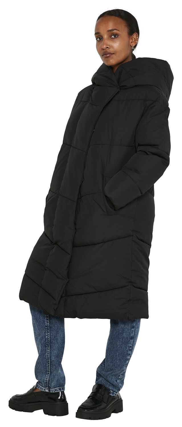 Noisy May Wintermantel - NMTally Long Jacket - XS bis XL - für Damen - Größe XL - schwarz
