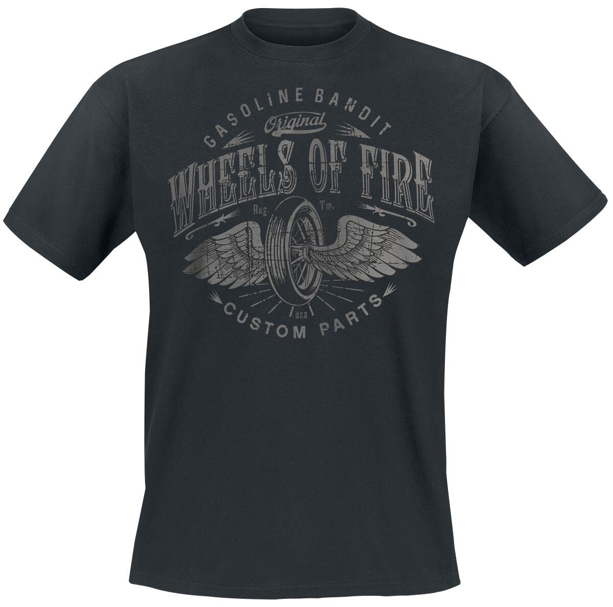 Gasoline Bandit Wheels Of Fire T-Shirt schwarz in XXL