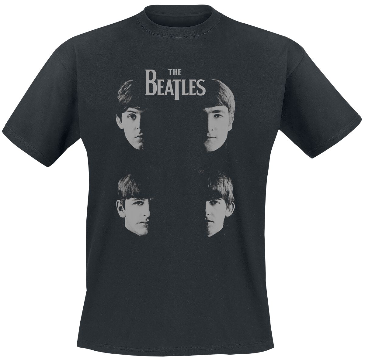 Levně The Beatles Shadow Faces Tričko černá