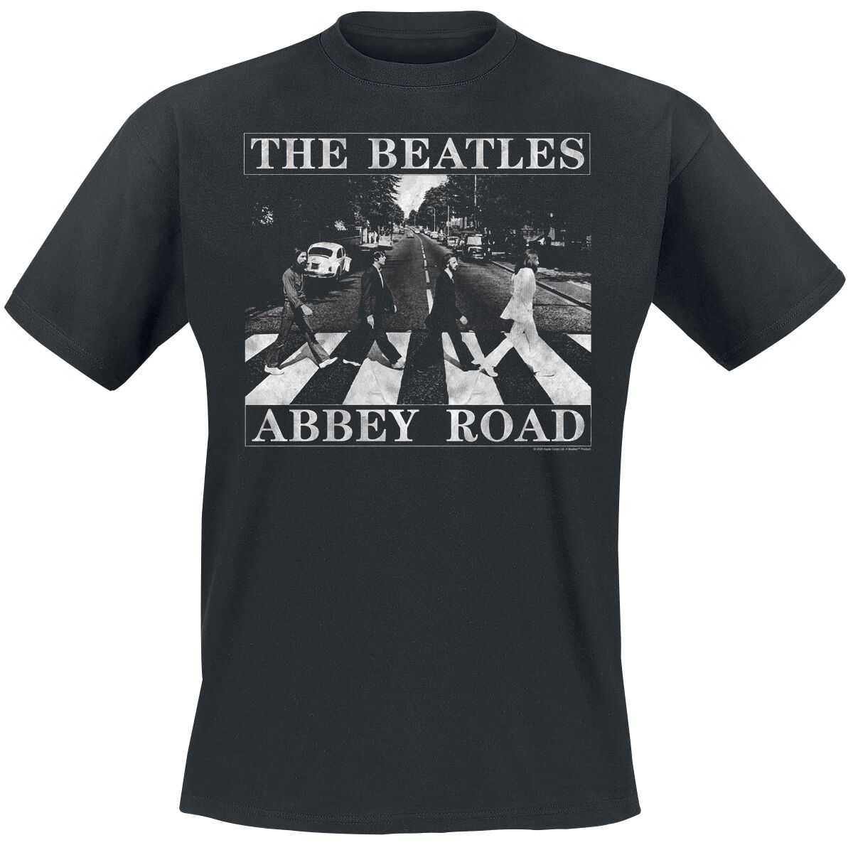 The Beatles Abbey Road Distressed T-Shirt schwarz in L