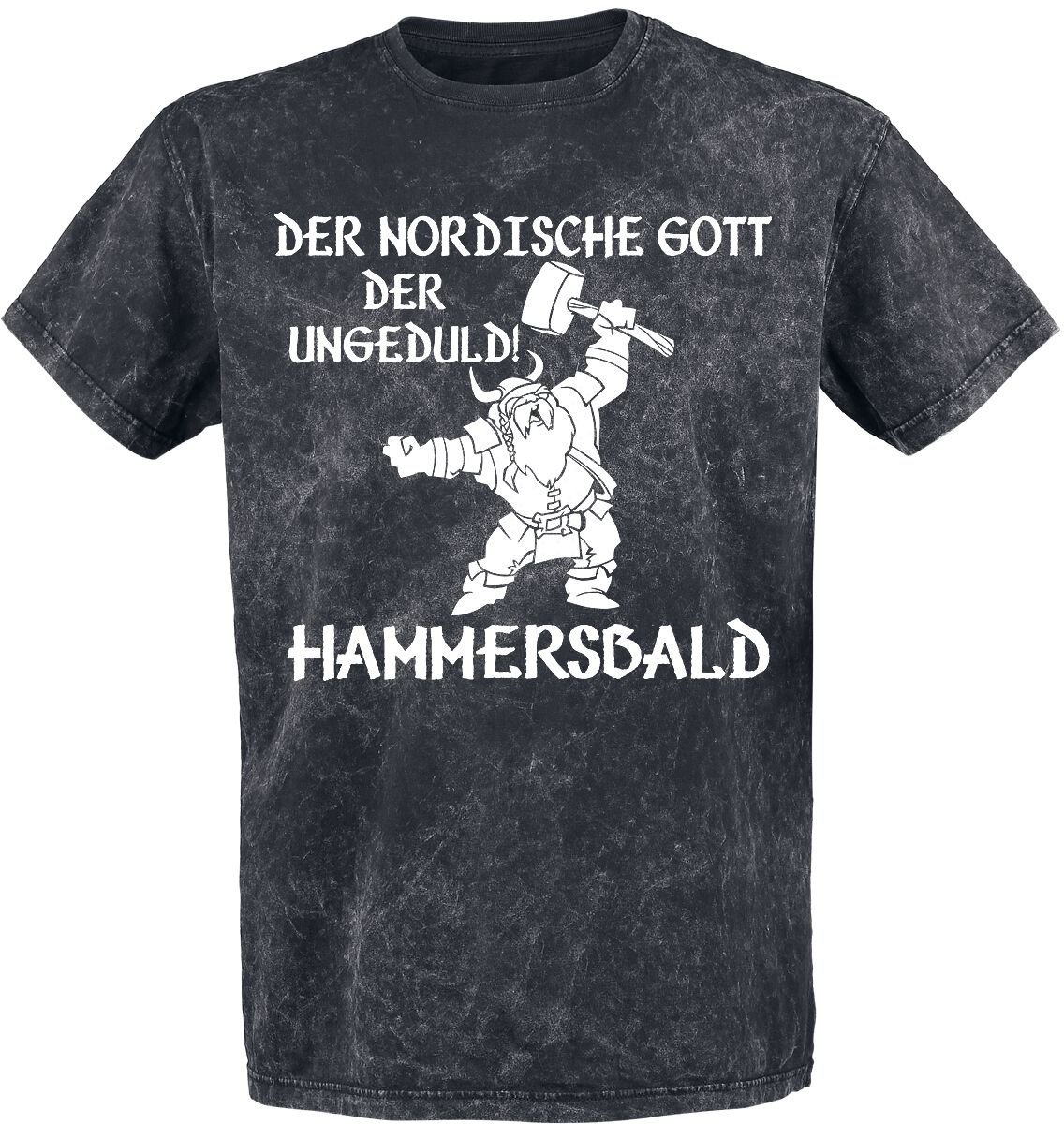 Funshirt Der nordische Gott der Ungeduld! Hammersbald T-Shirt dunkelgrau in 4XL
