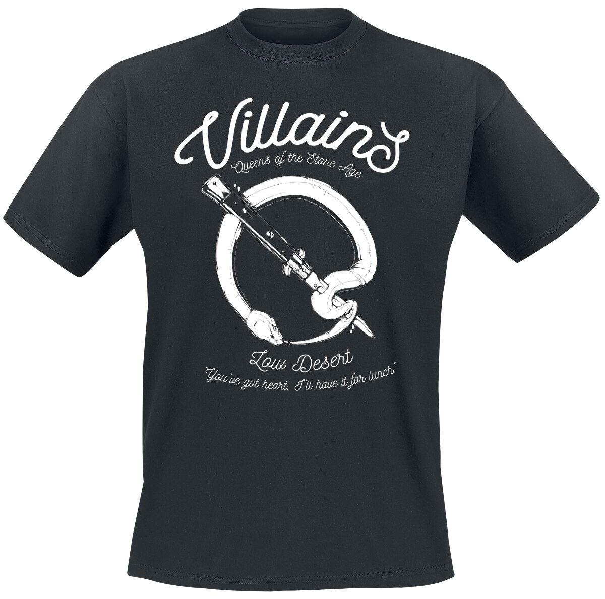 Queens Of The Stone Age Snake Q Villains T-Shirt black
