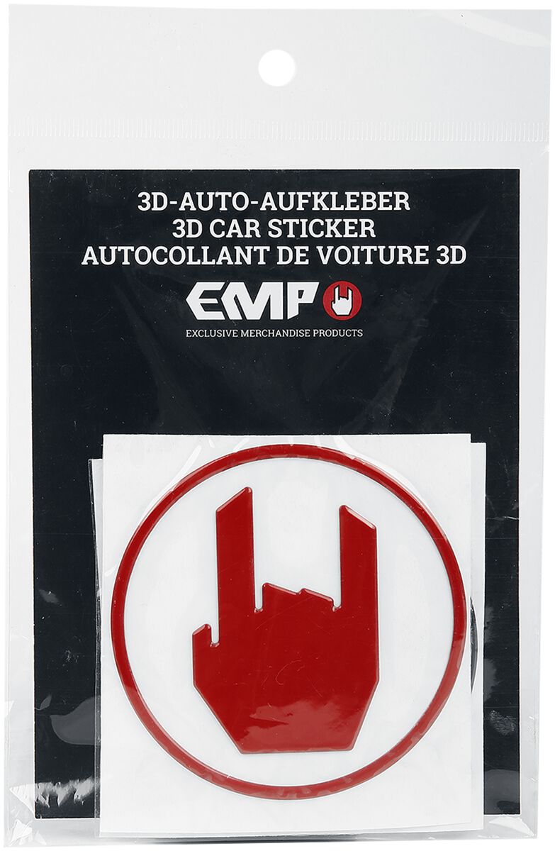 EMP 3er Set Autoaufkleber  Aufkleber  schwarz/rot/weiß