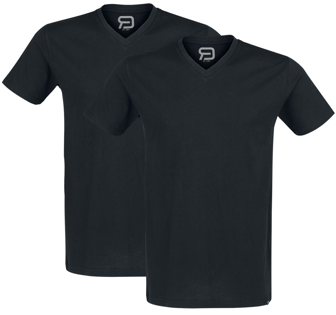 RED by EMP Doppelpack T-Shirts mit V-Ausschnitt T-Shirt schwarz in 4XL