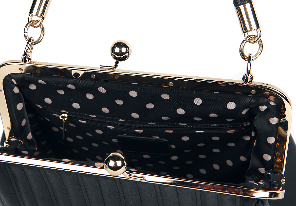 Banned Retro Natures Fibres Handtasche schwarz