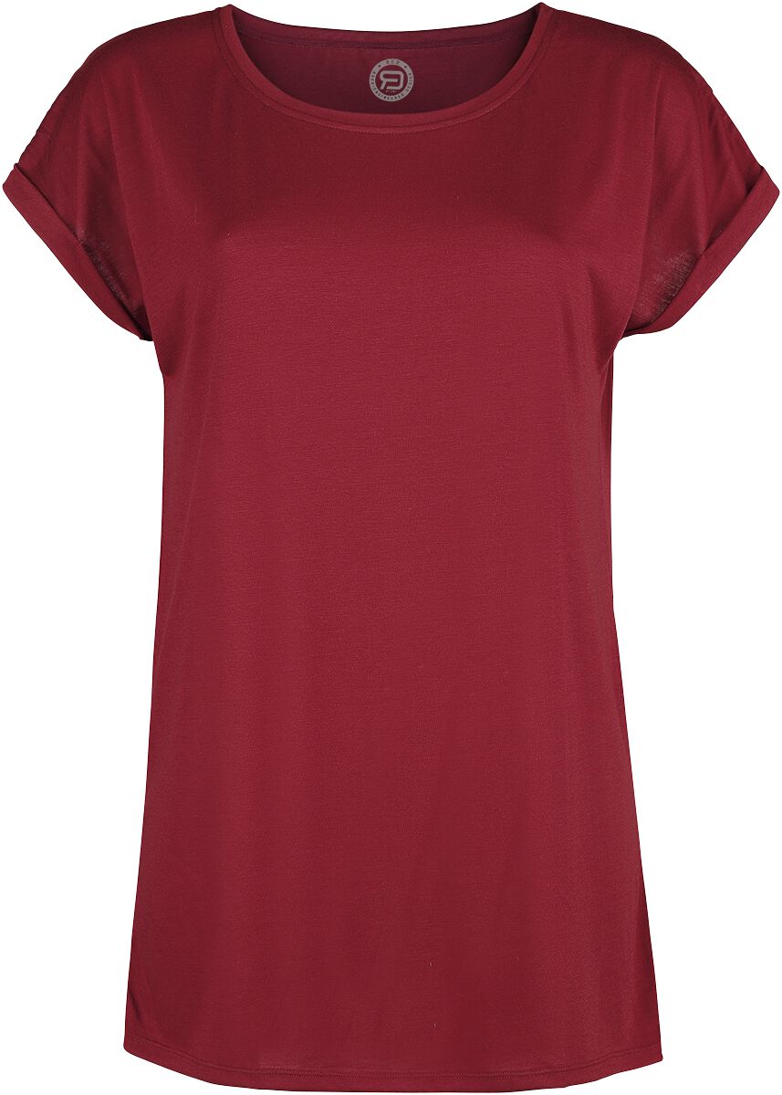 Image of RED by EMP Ladies Extended Shoulder Tee Girl-Shirt bordeaux