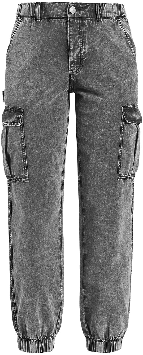 Image of Pantaloni modello cargo di Forplay - Washed Cargo Trousers - S a XXL - Donna - grigio