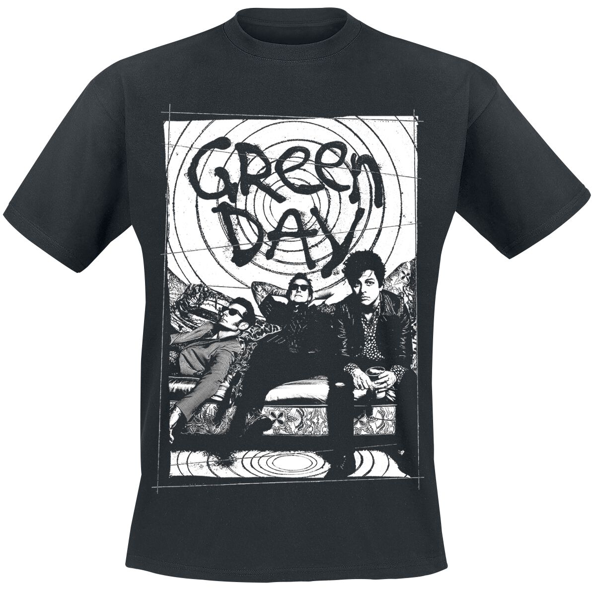 T-Shirt Manches courtes de Green Day - Couch Photo - S à XXL - pour Homme - noir