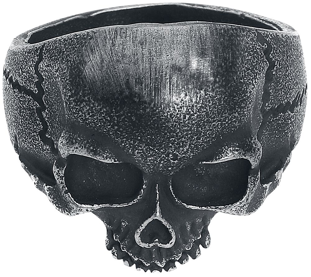Image of etNox hard and heavy Skull Head Ring silberfarben