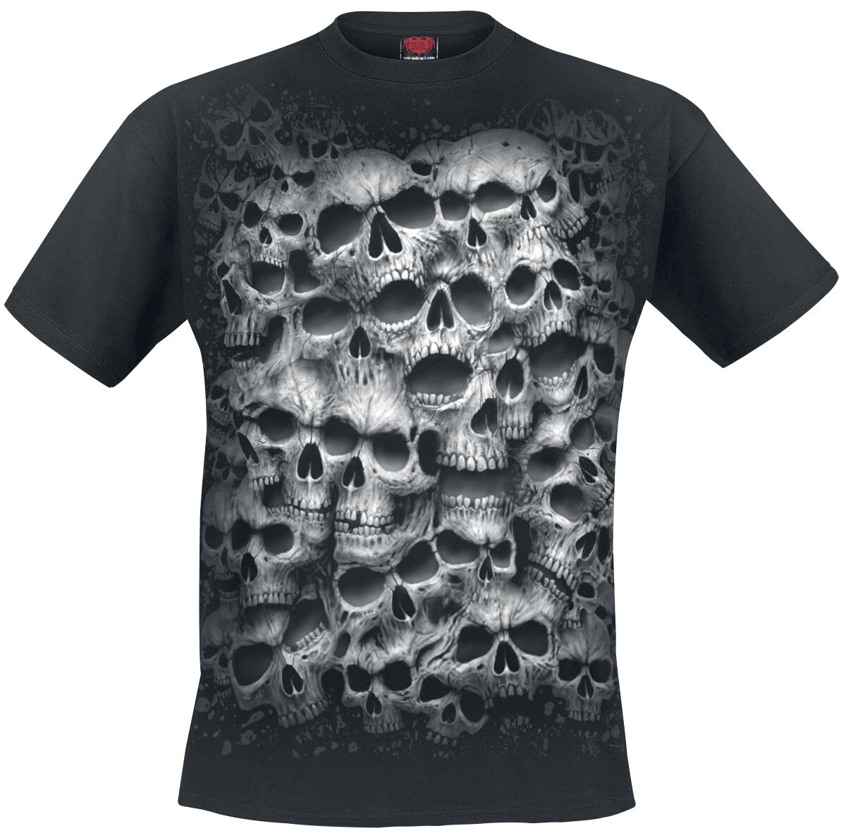 Image of Spiral Twisted Skulls T-Shirt schwarz