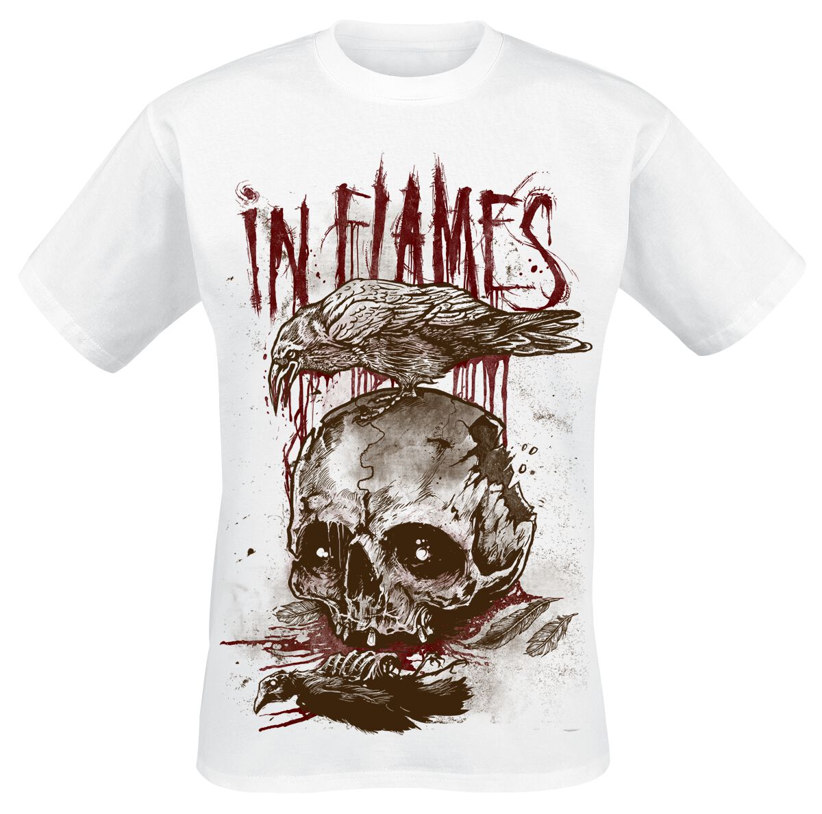 In Flames T-Shirt - All For Me - S bis XXL - für Männer - Größe M - weiß  - Lizenziertes Merchandise!