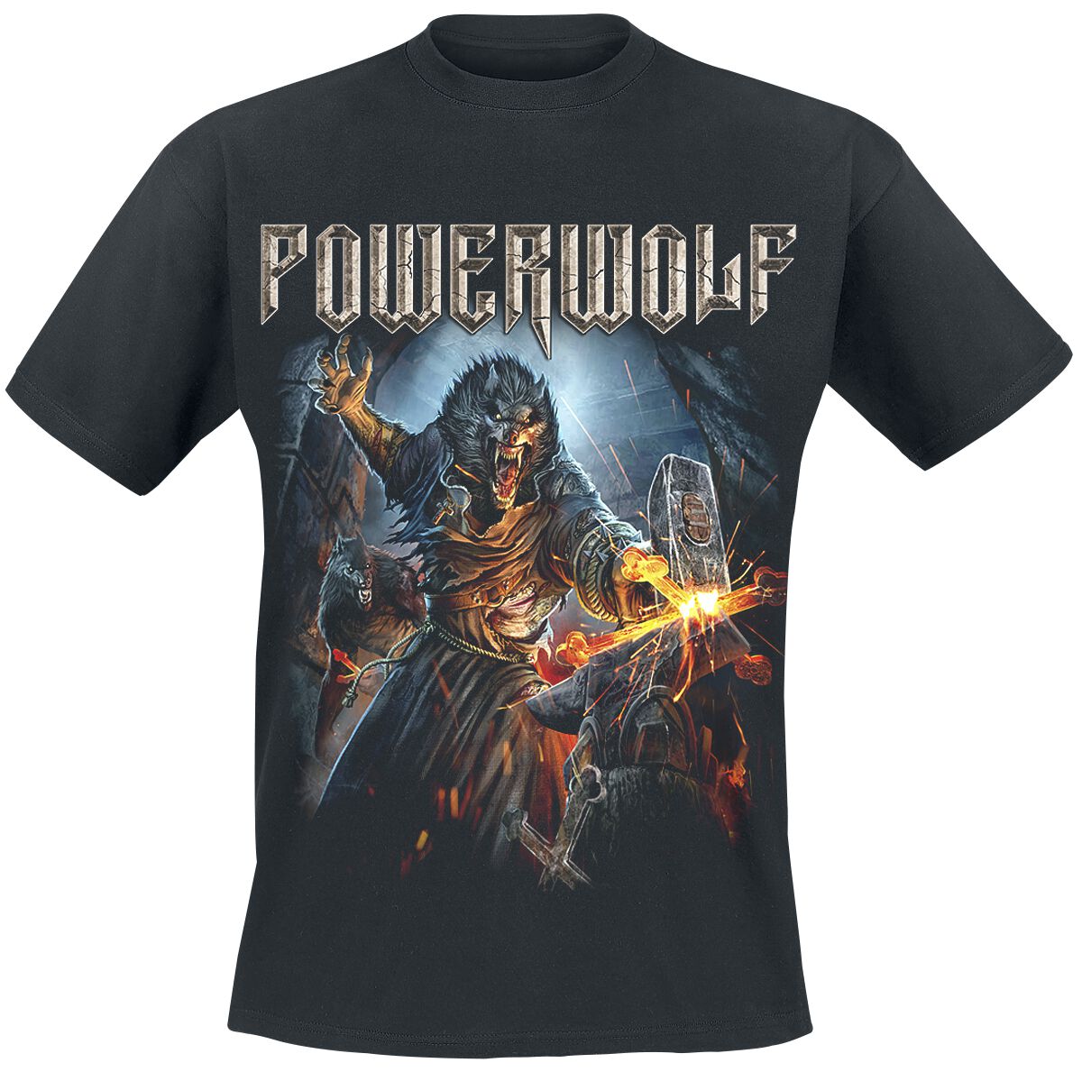 Powerwolf T-Shirt - Incense And Iron - L bis XXL - für Männer - Größe XL - schwarz  - Lizenziertes Merchandise!