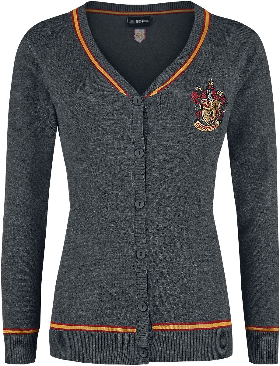Harry Potter Gryffindor Cardigan grau meliert in XL
