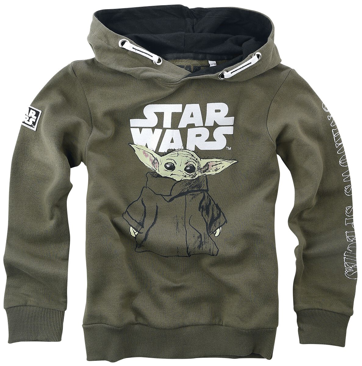 Star Wars Kids - The Mandalorian - Baby Yoda Sketch - Grogu Hooded sweater khaki