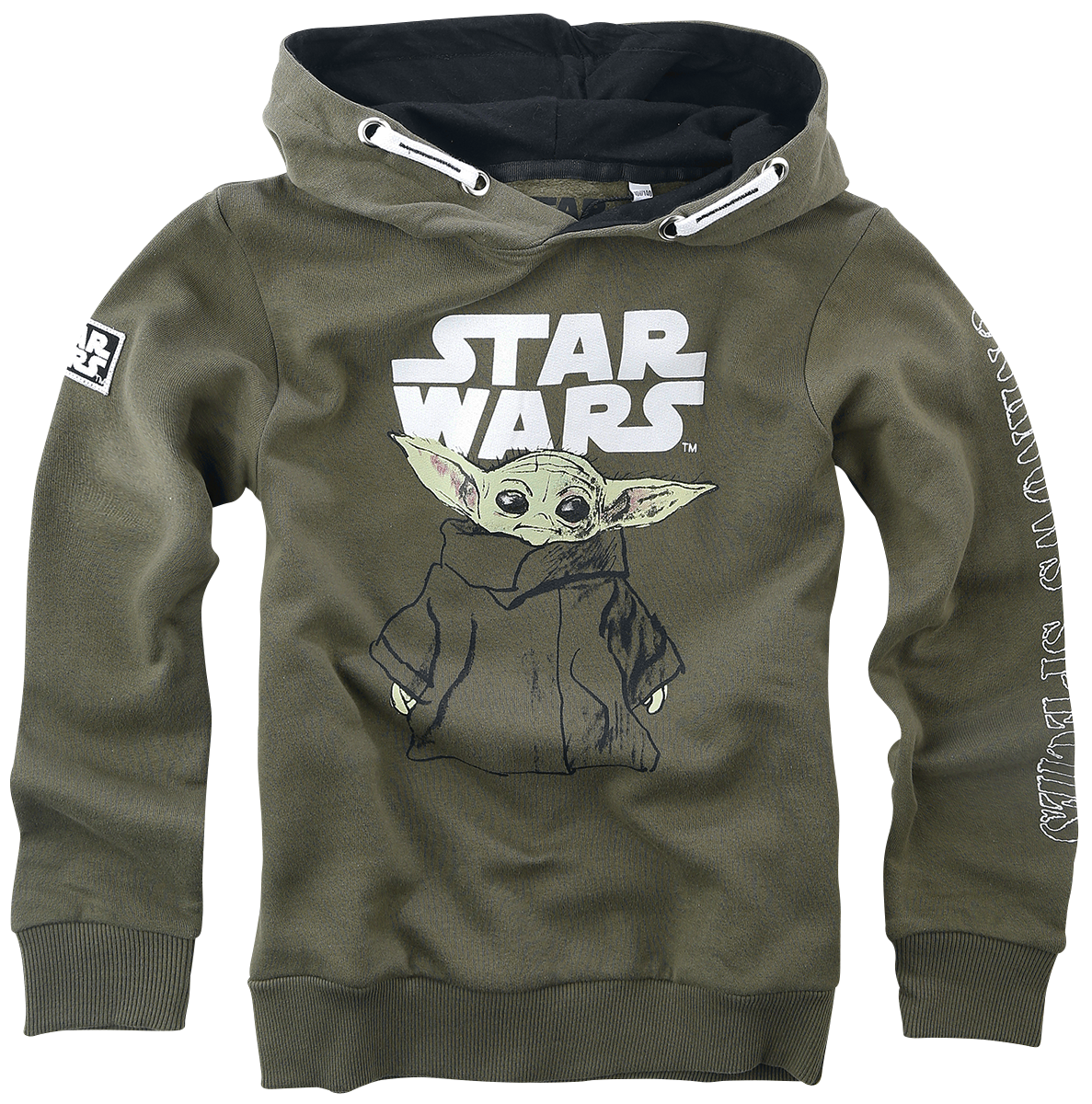Star Wars Disney Hoodie - Kids - The Mandalorian - Grogu - Sketch - for Children - khaki