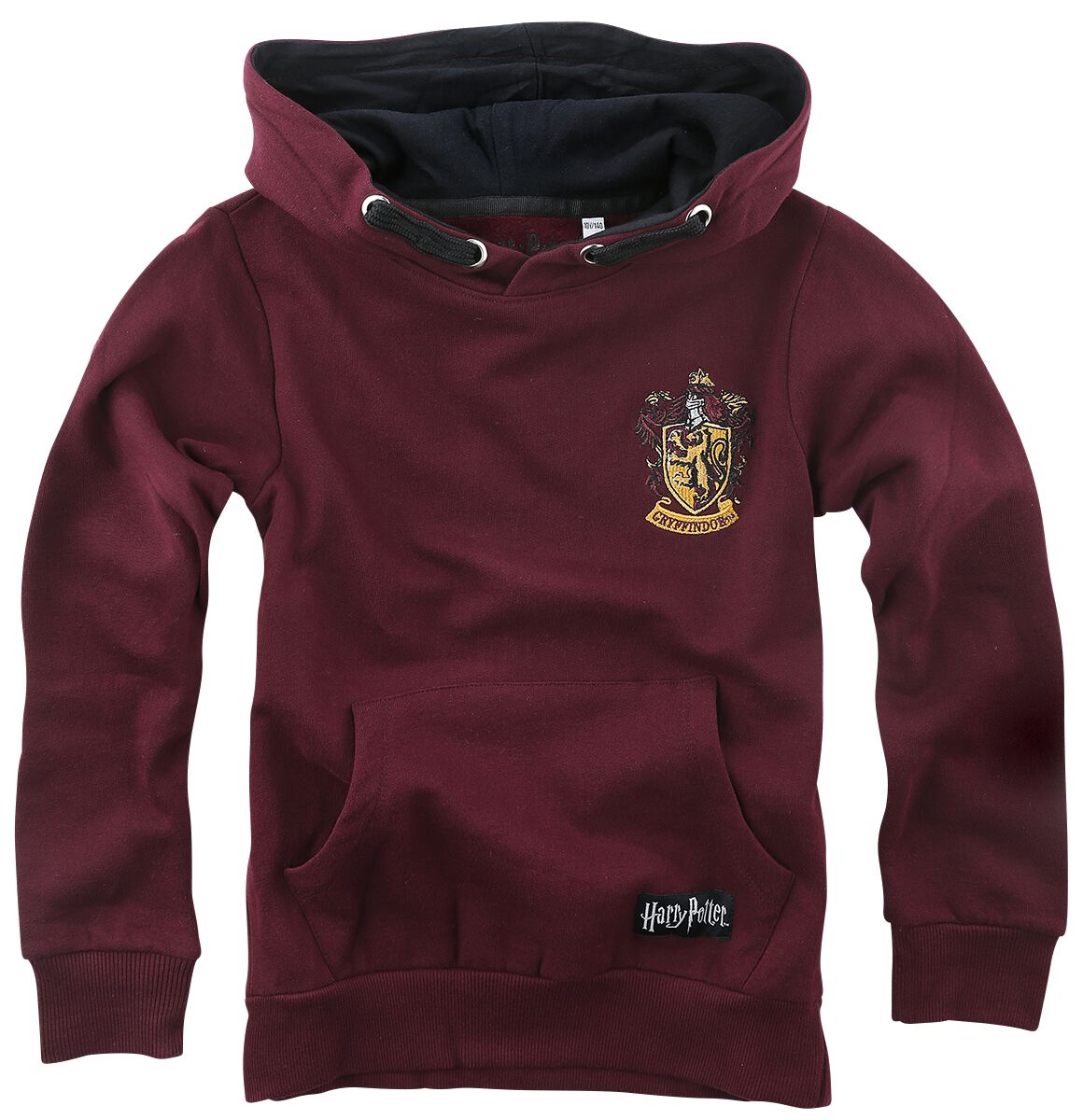 Harry Potter Kapuzenpullover - Kids - Gryffindor - 116 - Größe 116 - bordeaux  - EMP exklusives Merchandise!