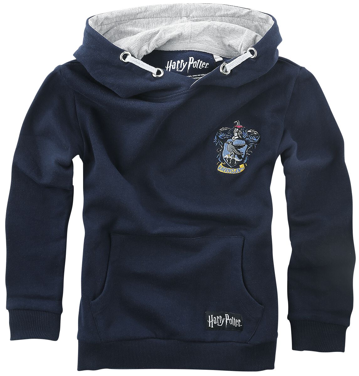Harry Potter Kapuzenpullover - Kids - Ravenclaw - 116 bis 140 - Größe 116 - navy  - EMP exklusives Merchandise!