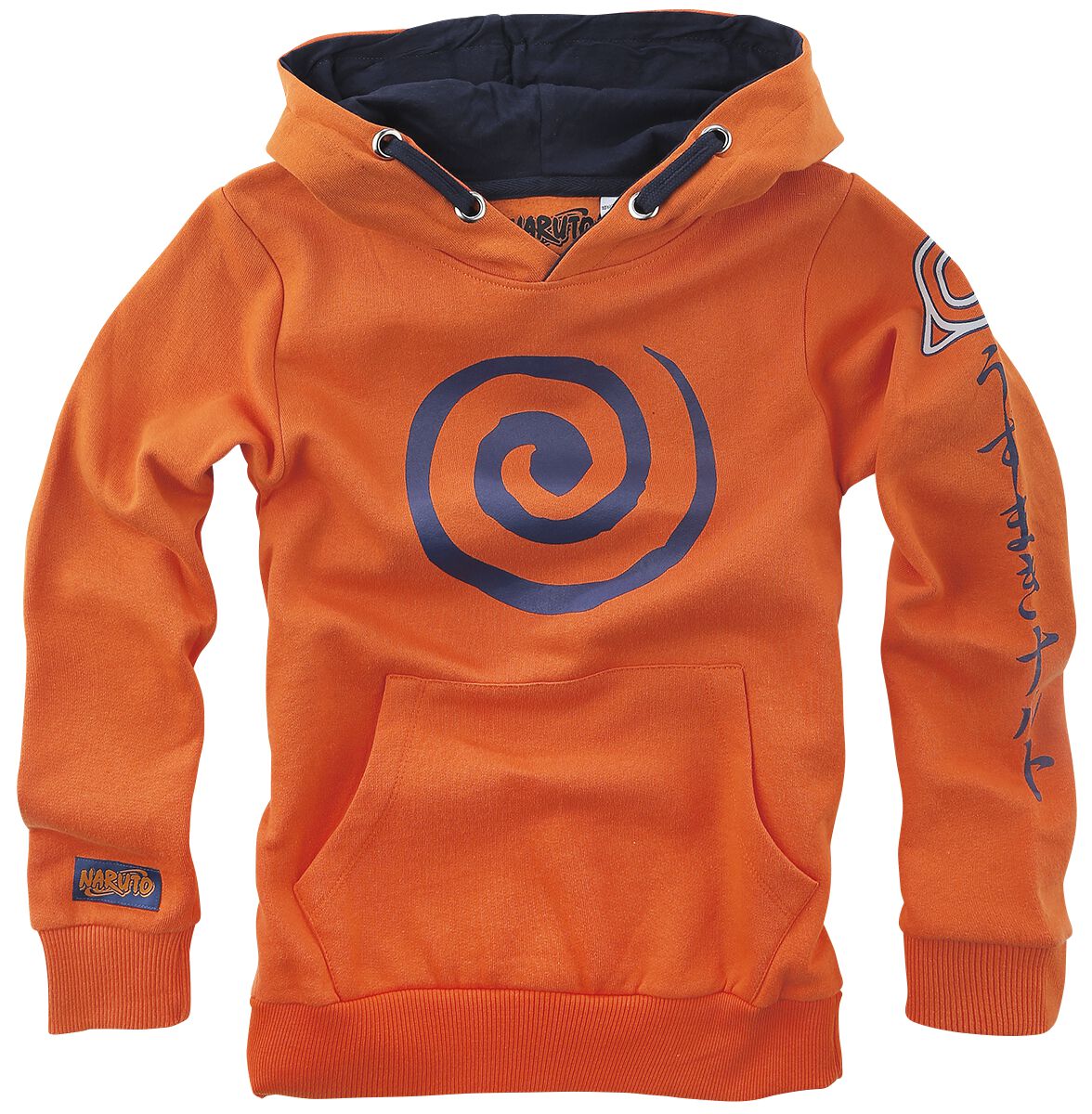 Naruto - Anime Kapuzenpullover - Kids - Sign - 116 bis 164 - Größe 128 - orange  - EMP exklusives Merchandise!