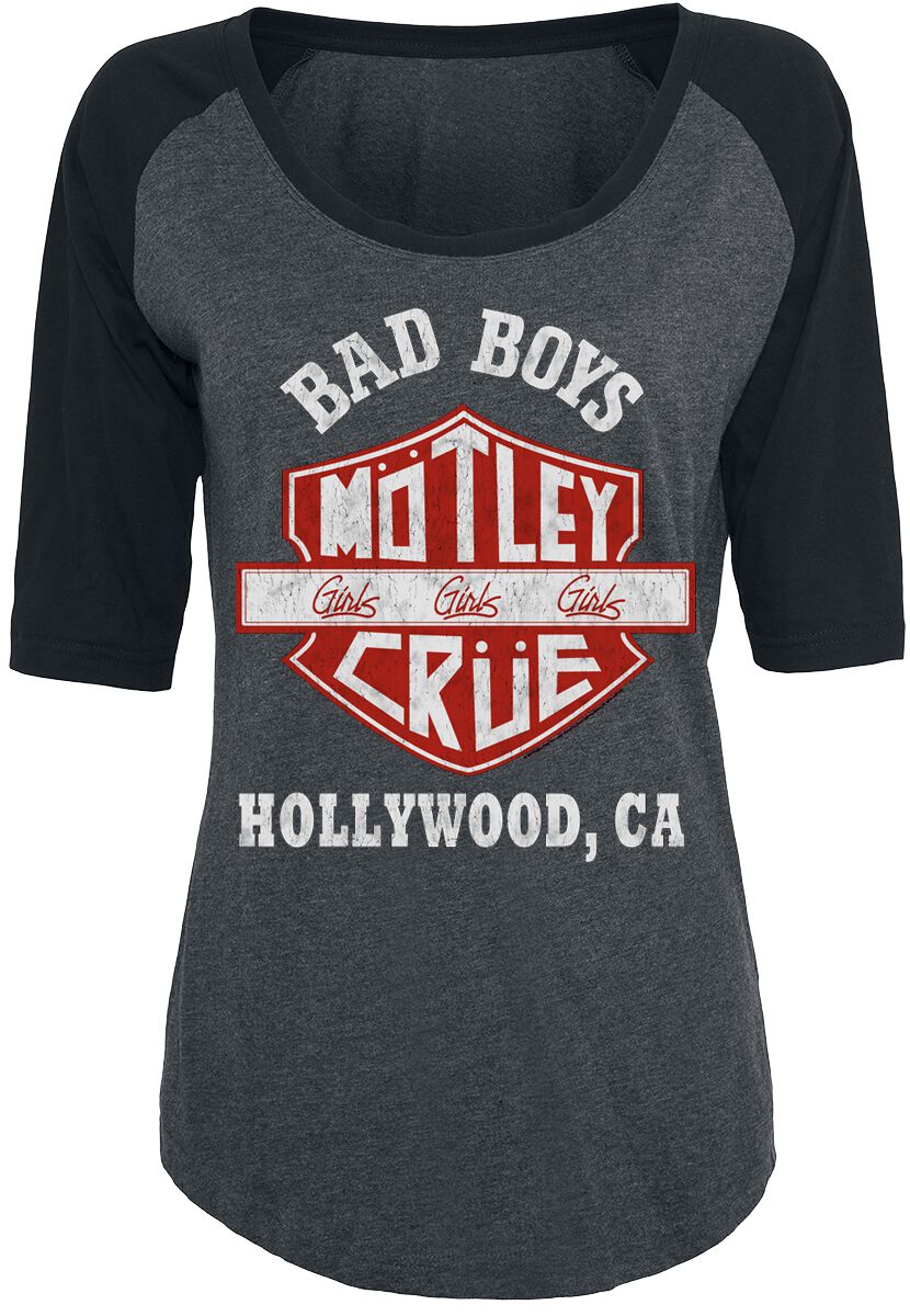 Image of Mötley Crüe Bad Boys Girl-Shirt grau/schwarz