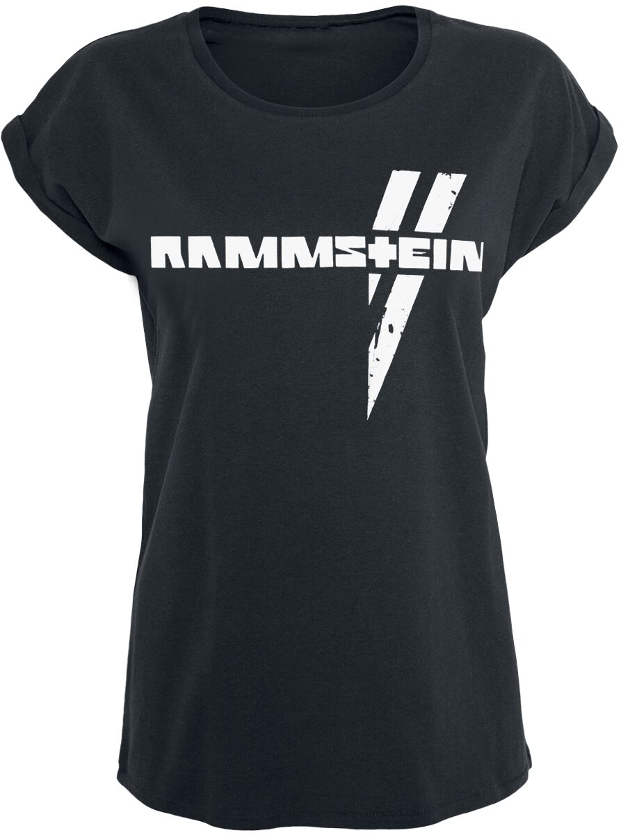 Rammstein T-Shirt - Weiße Balken - XS bis 5XL - für Damen - Größe XXL - schwarz  - Lizenziertes Merchandise!
