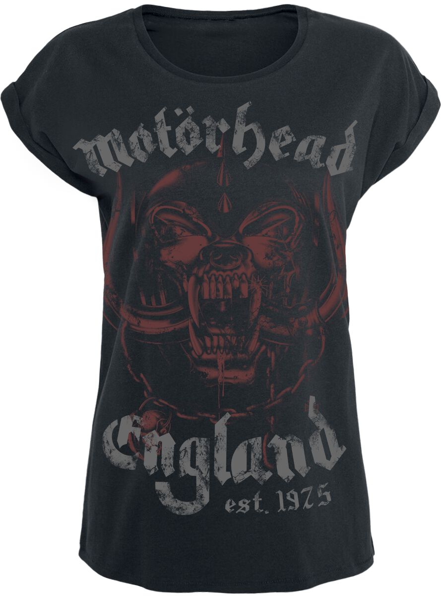 Motörhead T-Shirt - England - S bis XL - für Damen - Größe L - schwarz  - Lizenziertes Merchandise!