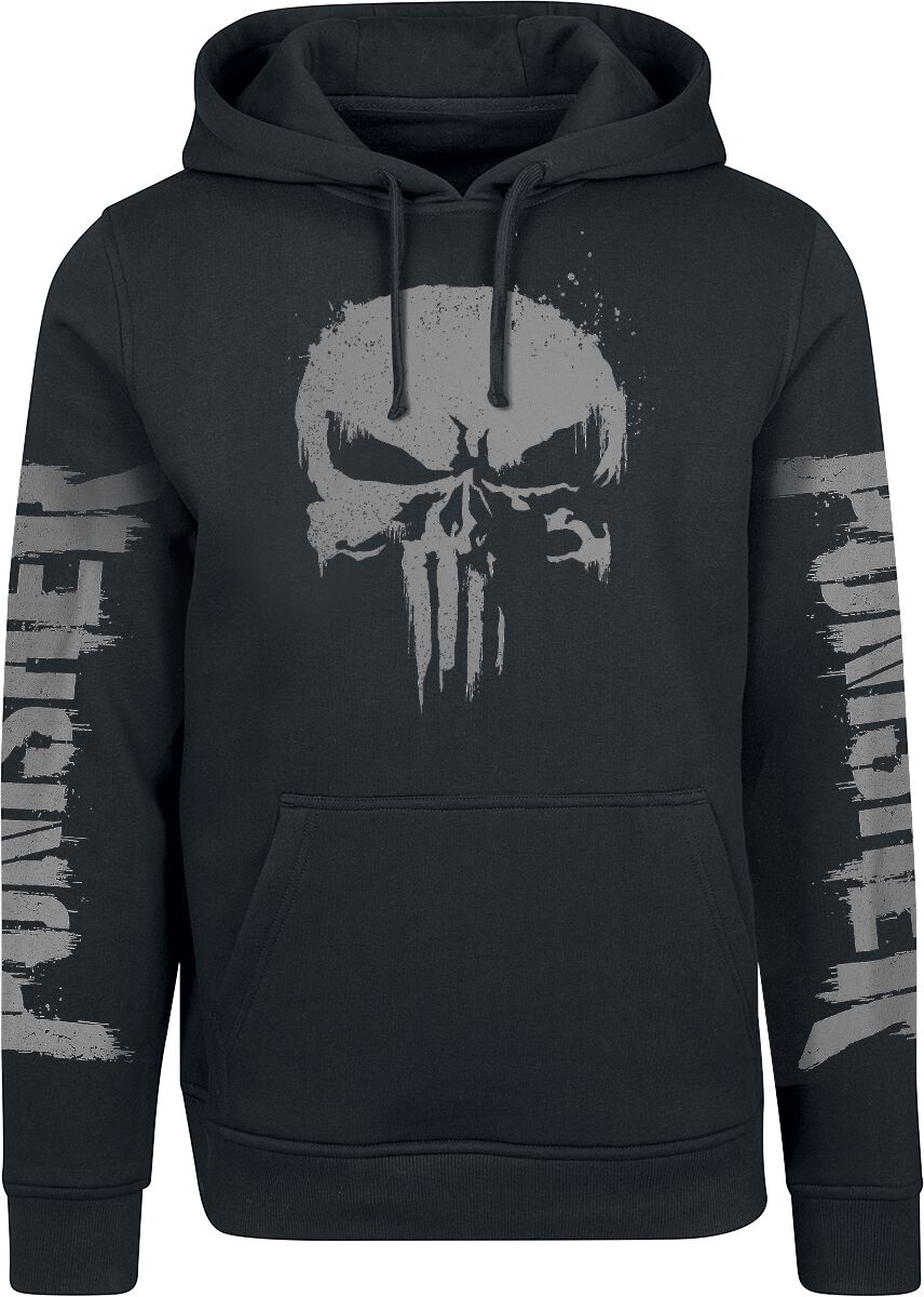 The Punisher Grey Skull Kapuzenpullover schwarz The Punisher Grey Skull Kapuzenpullover schwarz