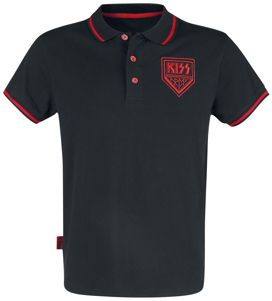 Image of Kiss EMP Signature Collection Polo-Shirt schwarz/rot