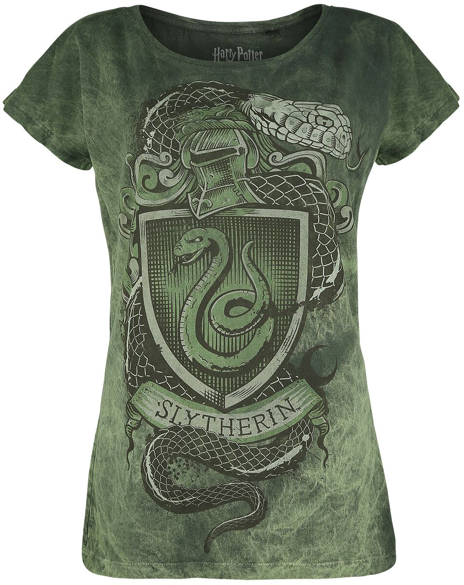 Harry Potter T-Shirt - Slytherin - The Snake - S bis M - für Damen - Größe M - grün  - EMP exklusives Merchandise!