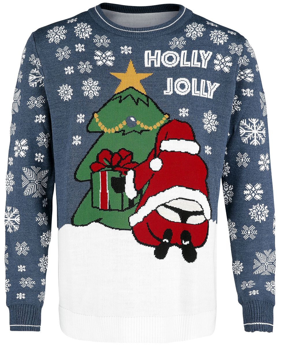 Pull de Noël Fun de Pull Moche De Noël - Holly Jolly - S à 4XL - pour Homme - multicolore