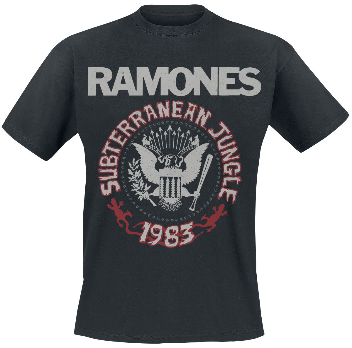 Ramones T-Shirt - Subterranean Jungle - S bis XXL - für Männer - Größe L - schwarz  - Lizenziertes Merchandise!
