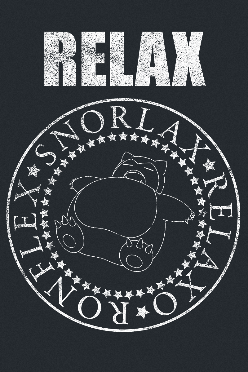 Pokémon Relaxo - Relax T-Shirt schwarz - 25.01% Rabatt