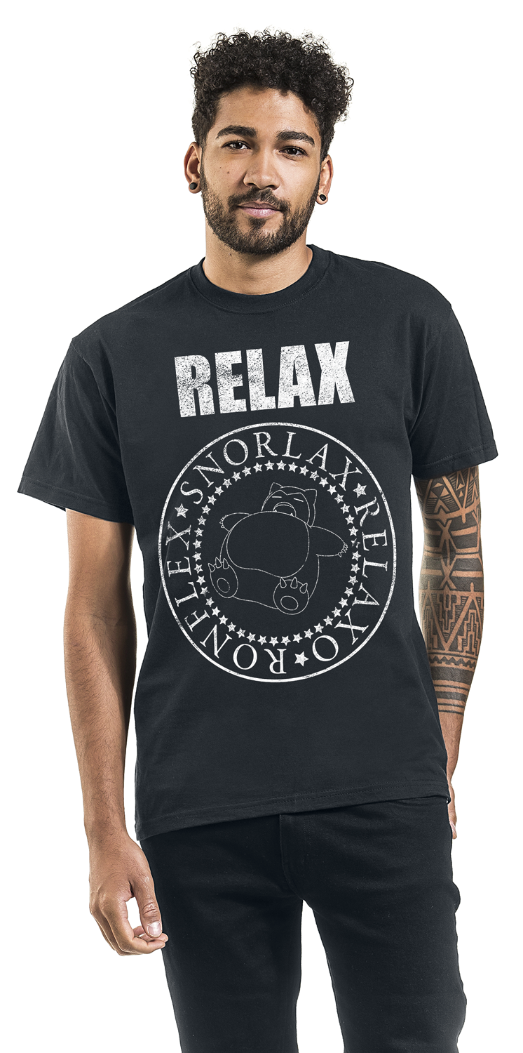 Pokémon Relaxo - Relax T-Shirt schwarz - 25.01% Rabatt