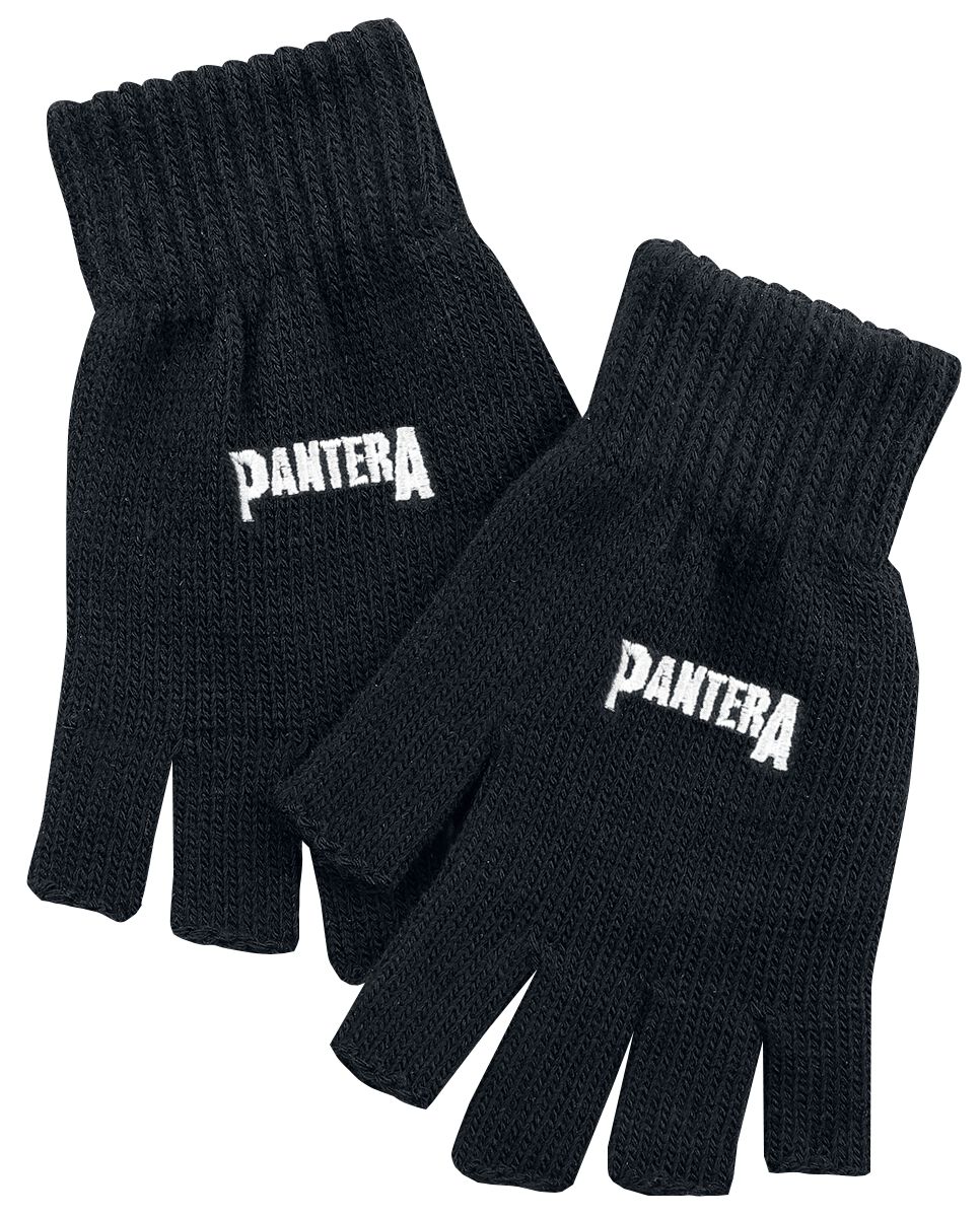 Pantera Kurzfingerhandschuhe Logo schwarz Lizenziertes Merchandise!  - Onlineshop EMP
